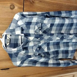 Salt Valley pearl snap western flannel